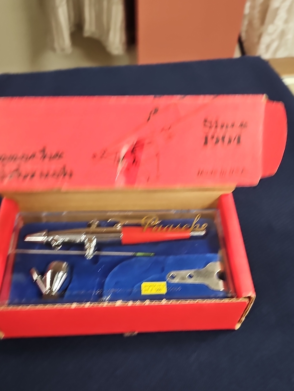 Vintage Red Handheld Airbrush Kit